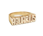 Aquarius Ring - Block Font