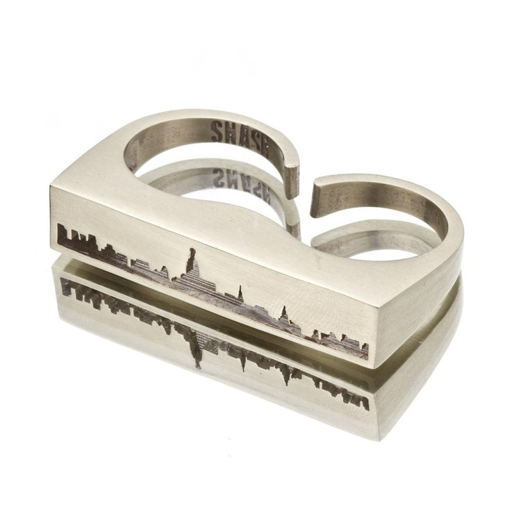 New York Double Finger Skyline Ring - SNASH JEWELRY