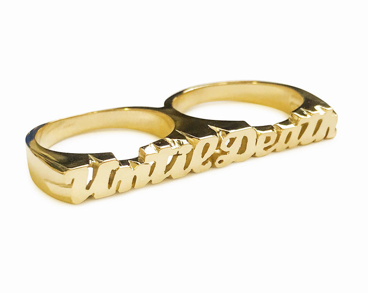 Until Death Double Finger Ring - SNASH JEWELRY