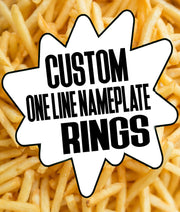 Custom One-Line Nameplate Rings - SNASH JEWELRY