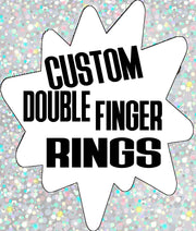 Custom Double Finger Nameplate Rings - SNASH JEWELRY