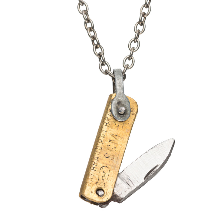 Brass Knife Necklace - SNASH JEWELRY