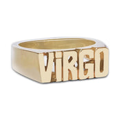 Virgo Ring - Block Font