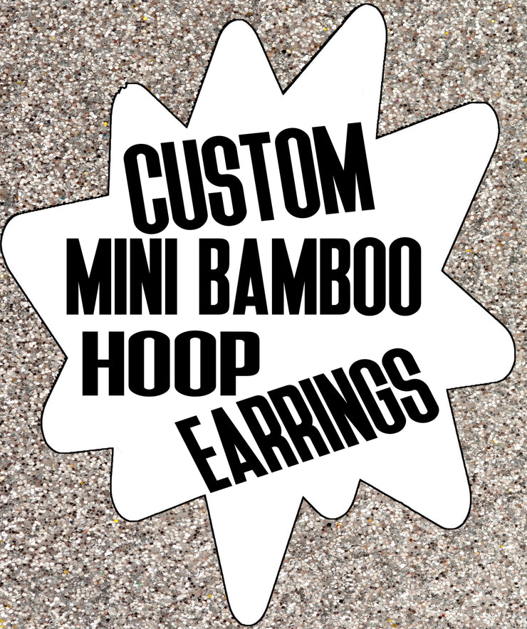 Custom Mini Bamboo Hoop Earrings - SNASH JEWELRY