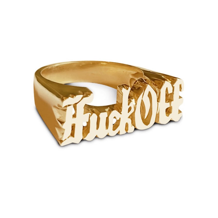 Fuck Off (Gothic) Ring