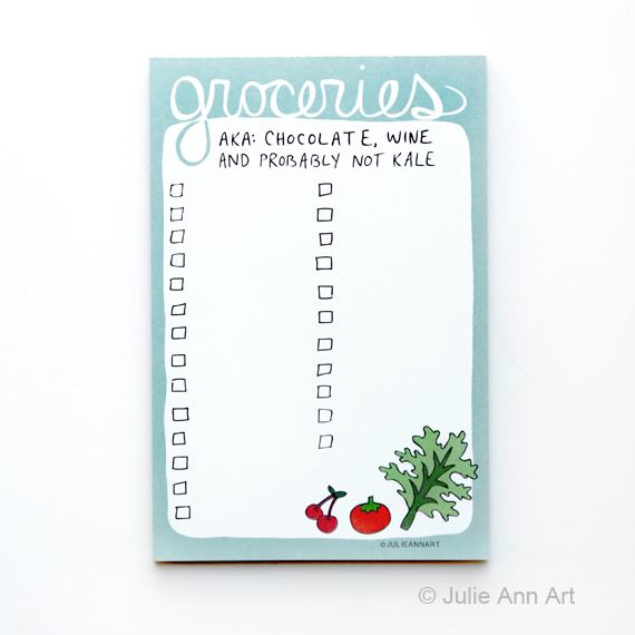 Groceries Notepad - SNASH JEWELRY
