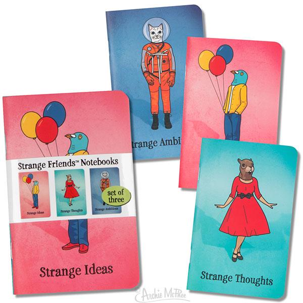 Strange Friends Notebooks - Set of 3